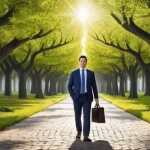 사업체 매각 시 세금 - **Prompt:** A Portuguese-speaking entrepreneur, a man or woman in their 40s, stands confidently at t...